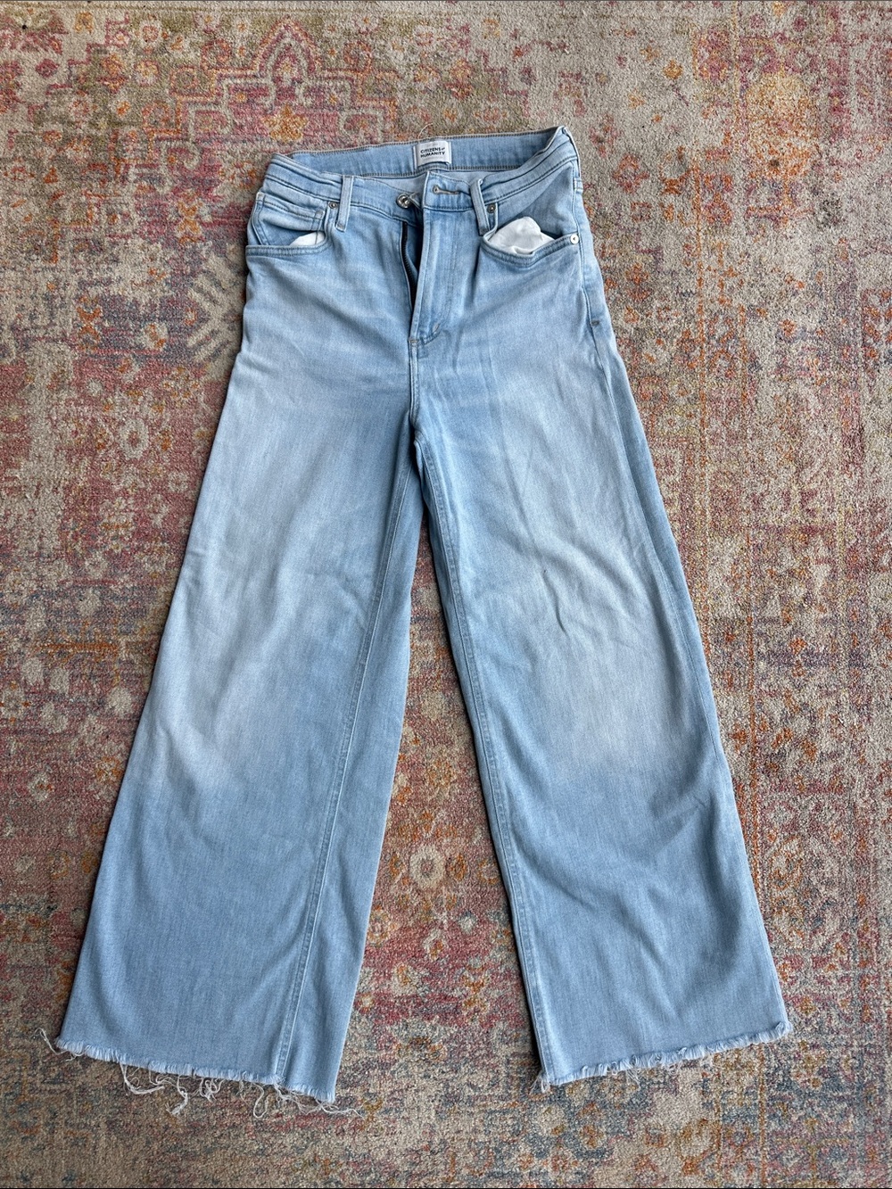 Citizens Of Humanity Light Blue Wide Leg Jeans
